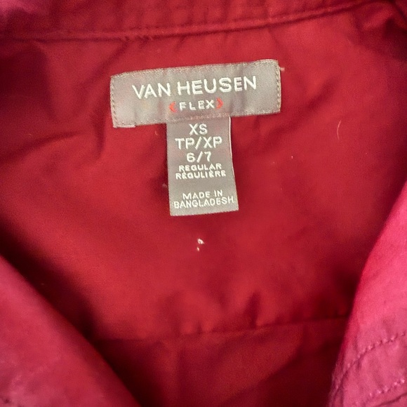 Burgundy Boys Button Down Shirt * Like New - Picture 3 of 3